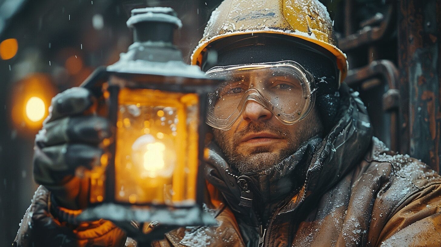 Close-up of a person in safety gear