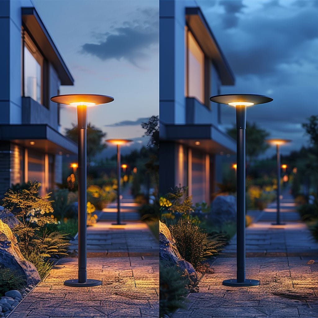 Comparison of solar LED and other lights by brightness