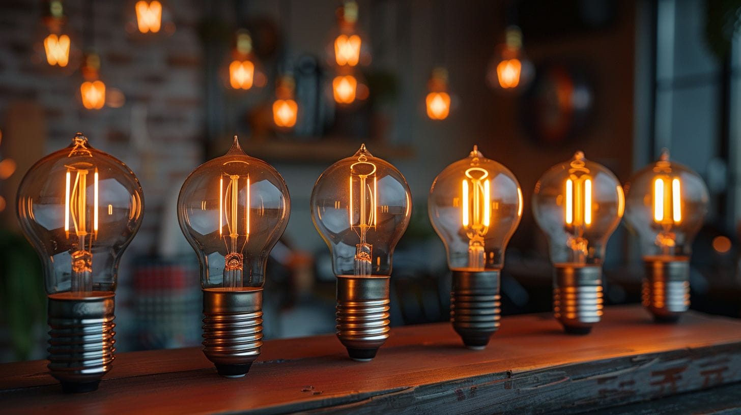 Evolution of LED lighting from 1962 to modern bulbs.