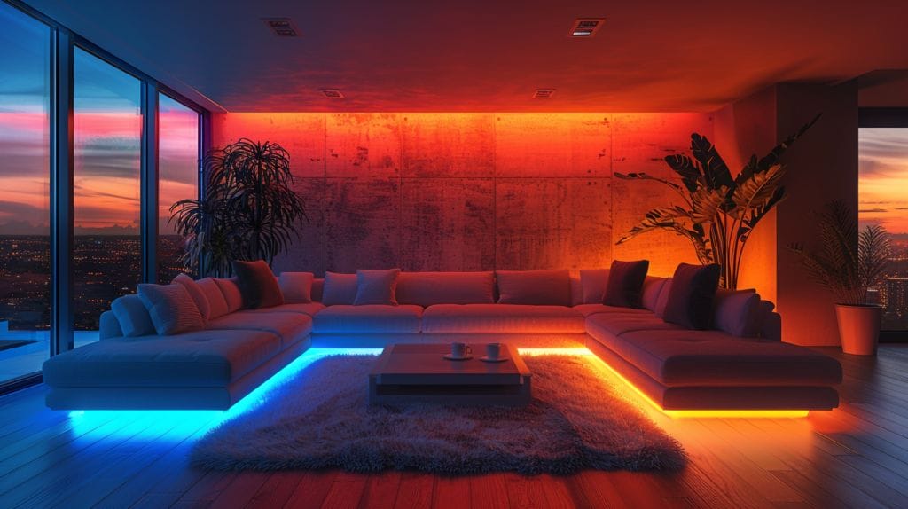 Best Color for Led Lights featuring a Room with various LED lights and effects.