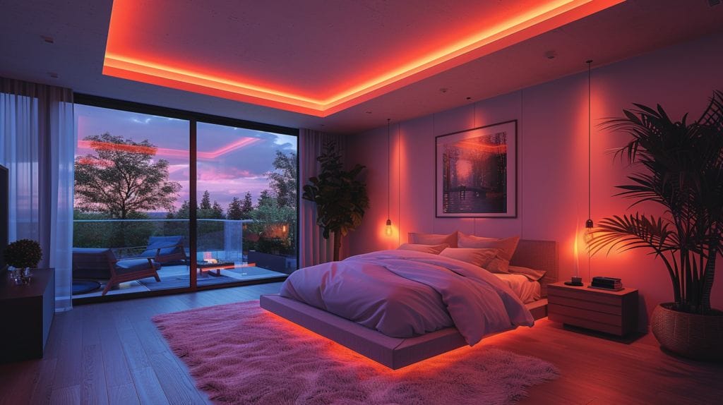 Big Bedrooms With LED Lights