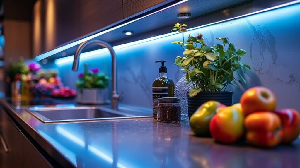 LED Lighting Over Kitchen Sink
 