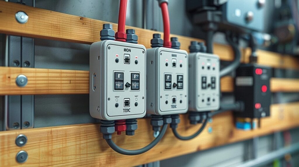 a three-way switch setup for multiple lights in a home.