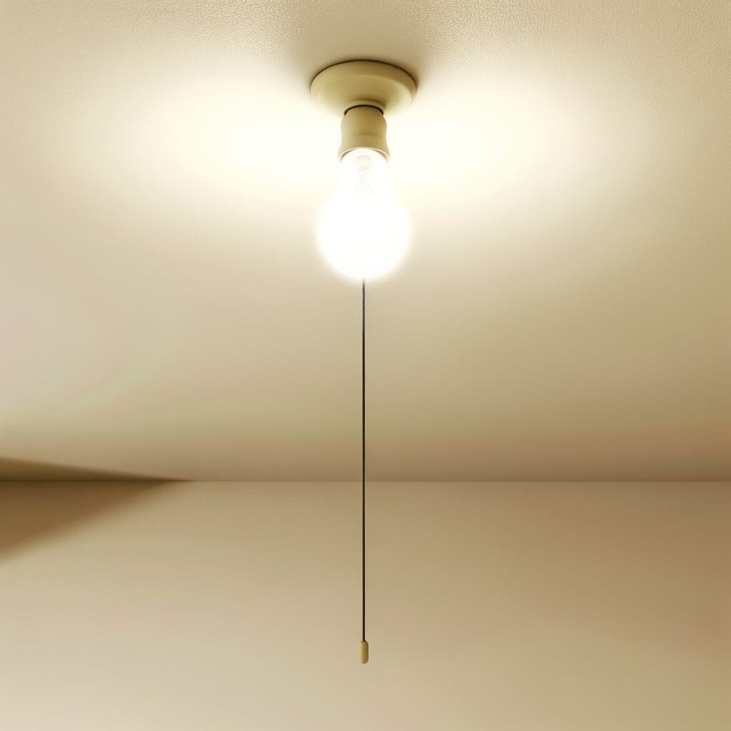 light bulb with string lights